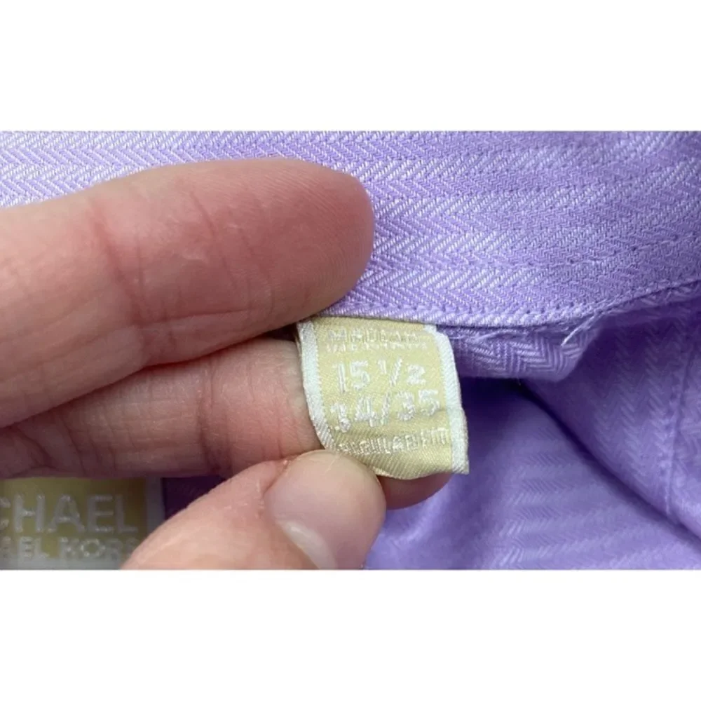 Michael kors purple button up dress shirt